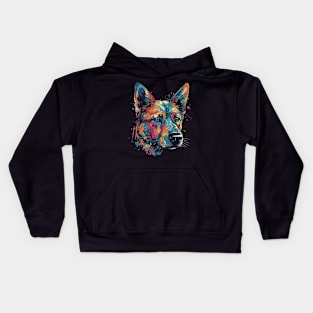 Colorful dog Kids Hoodie